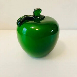MCM Style Glass Green Apple